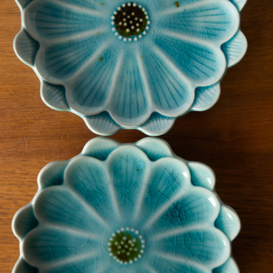 【WEB限定】デイジー 花型小皿 TQ/BR -器市-