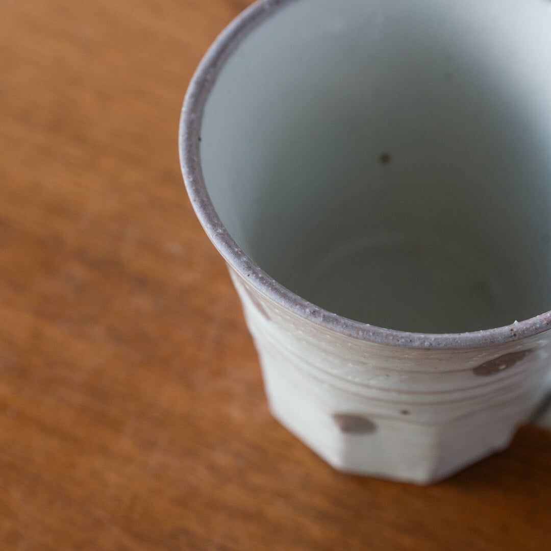 【WEB限定】 水玉マグカップ 白 -器市-