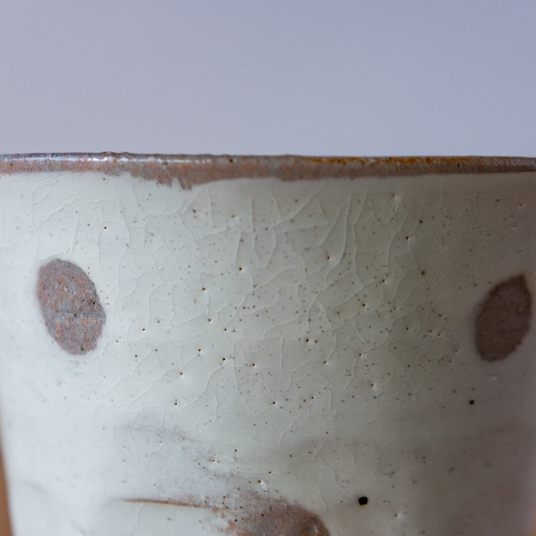 【WEB限定】 水玉マグカップ 白 -器市-
