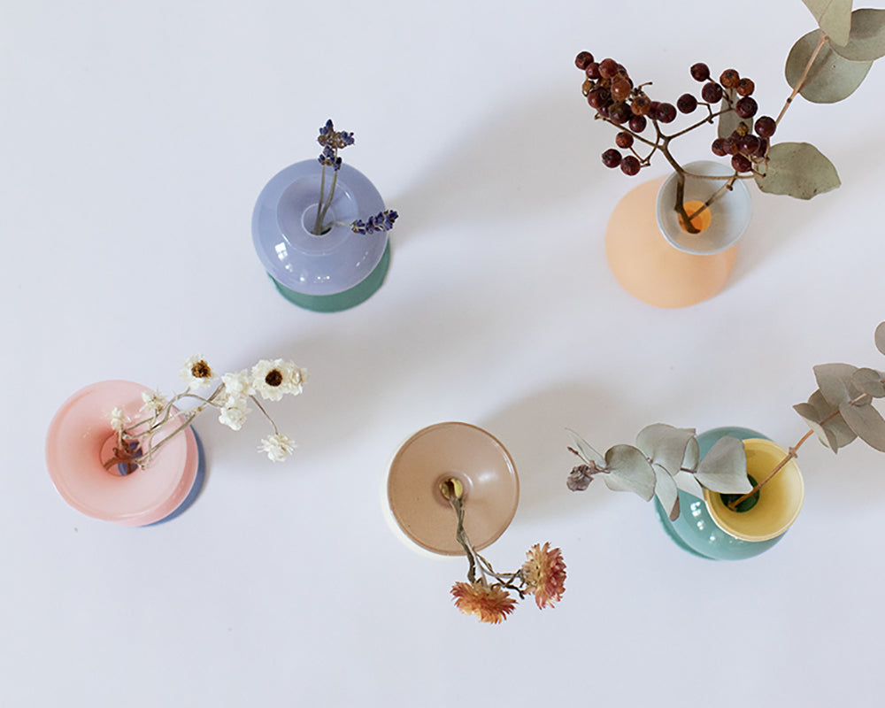 MINI VASE -TWO TONE-【Pink×Blue】