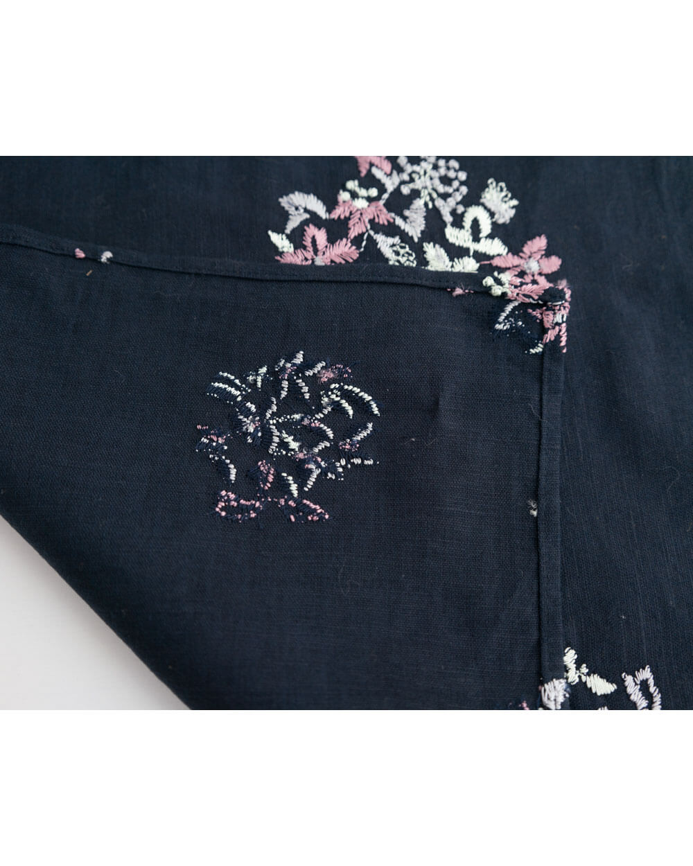 野小花 刺繍ハンカチ (NV)