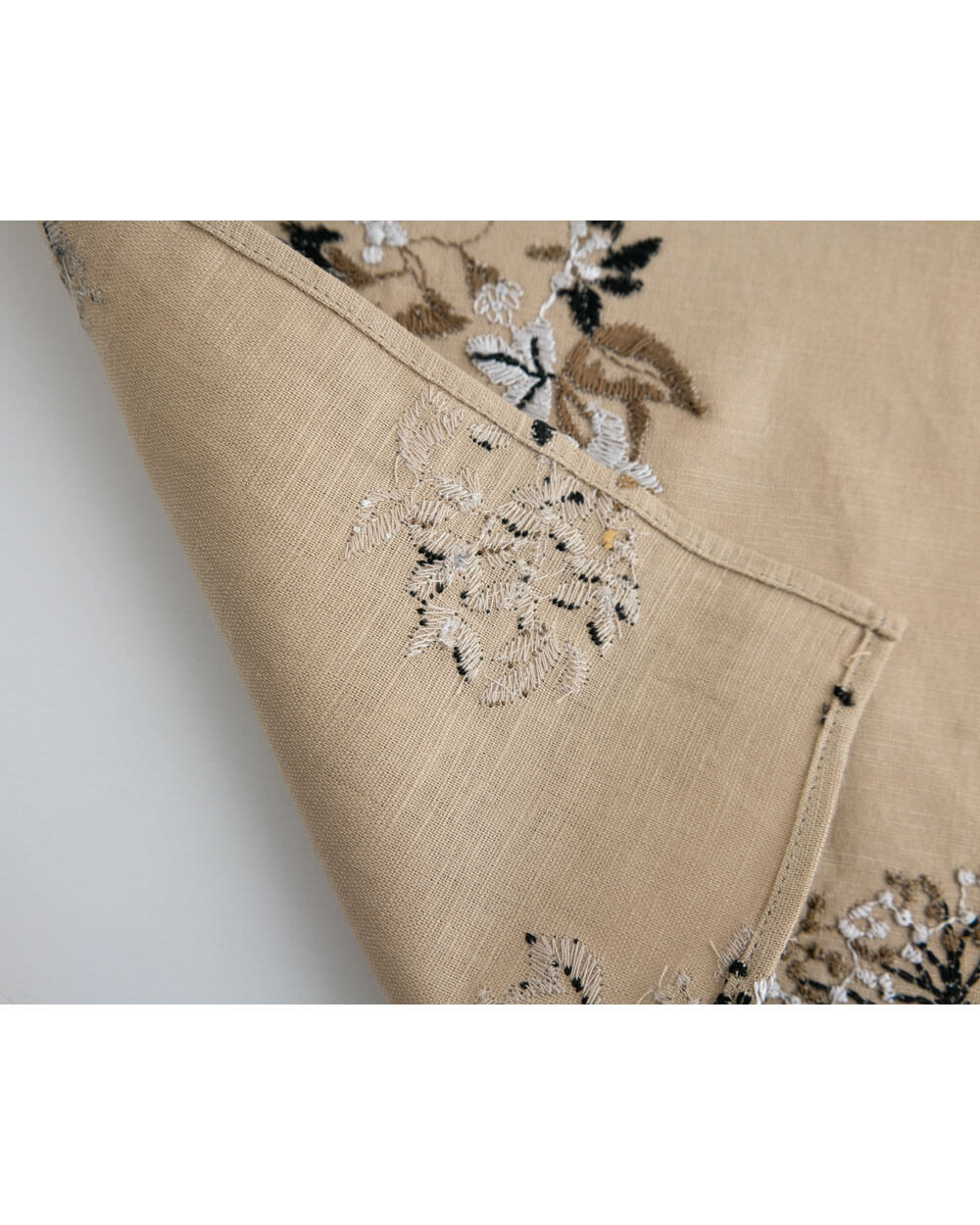 野小花 刺繍ハンカチ (BE)