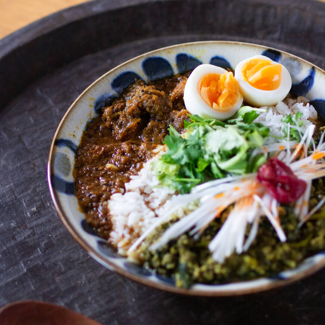 【WEB限定】琉球デイゴ CKL カレー皿 (ブルー) -器市-