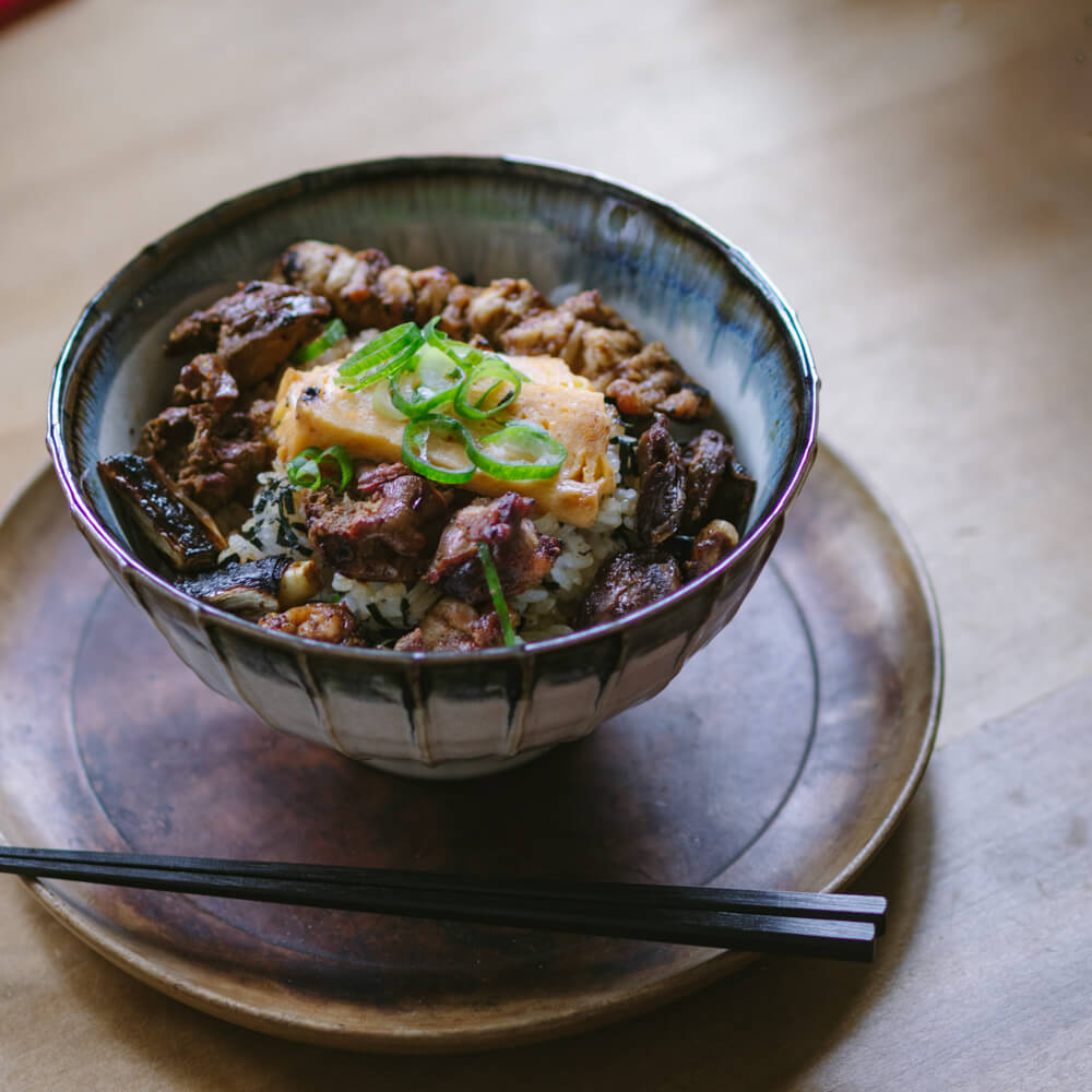 ルチール錆流し 縞一珍5寸丼