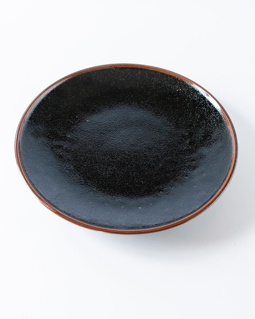 ゆず天目 丸8寸皿