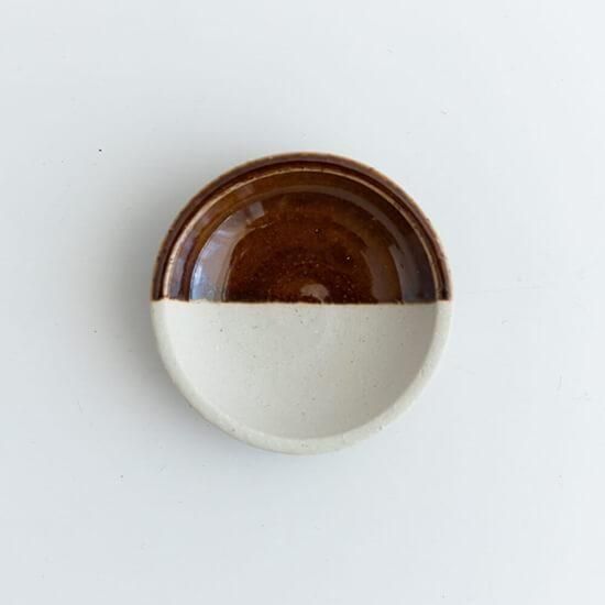 塗分小皿 ブラウン