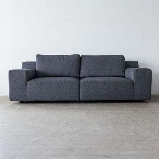 ［現品SALE］MARUICHI GRESソファ 2140 背クッション×2 / 張地E197（F399付属）ソファ替えカバー付き 生地 F399