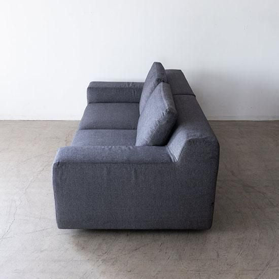 ［現品SALE］MARUICHI GRESソファ 2140 背クッション×2 / 張地E197（F399付属）ソファ替えカバー付き 生地 F399