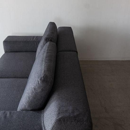 ［現品SALE］MARUICHI GRESソファ 2140 背クッション×2 / 張地E197（F399付属）ソファ替えカバー付き 生地 F399