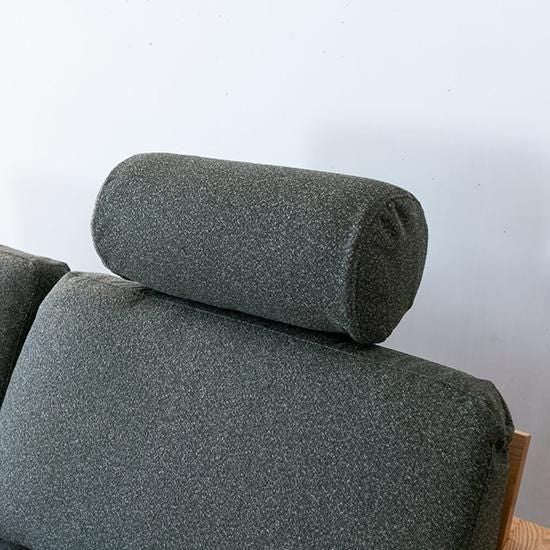 ［期間限定SALE］カラル2.5Pソファ1800＋スツール（ヘッドレスト付き）レッドオーク/ オイル / ランクO ブランカ フォレスト