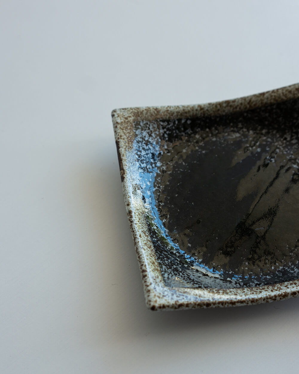 油滴湖水 手引き正角4.5皿