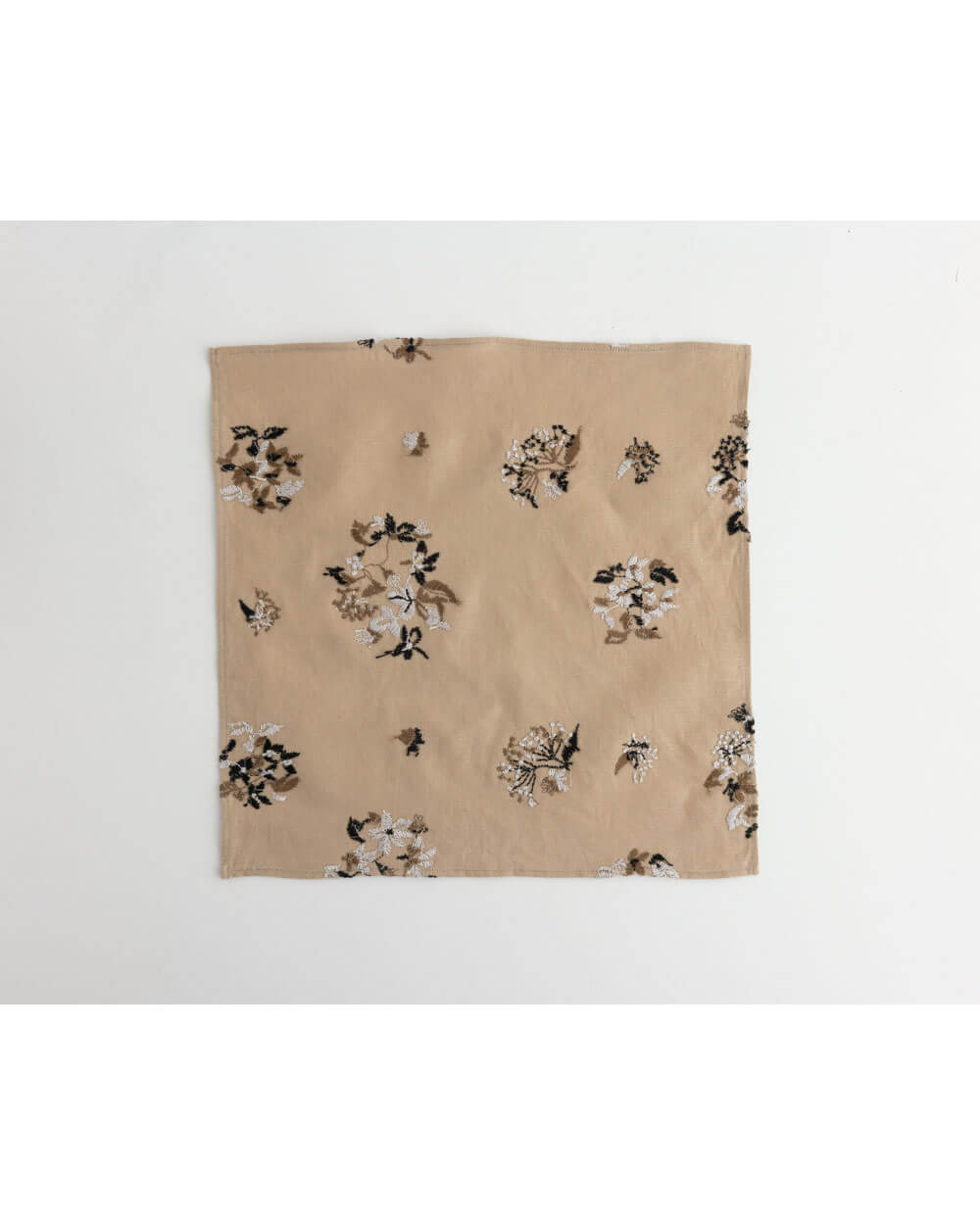 野小花 刺繍ハンカチ (BE)