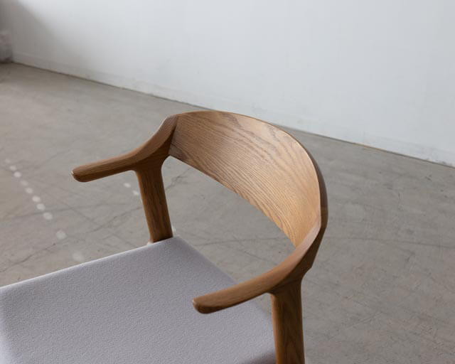 （商談中）［現品SALE］CHAIR DC354-1W（張座）レッドオーク無垢材 / ウレタン塗装MO色（ナガノインテリア）