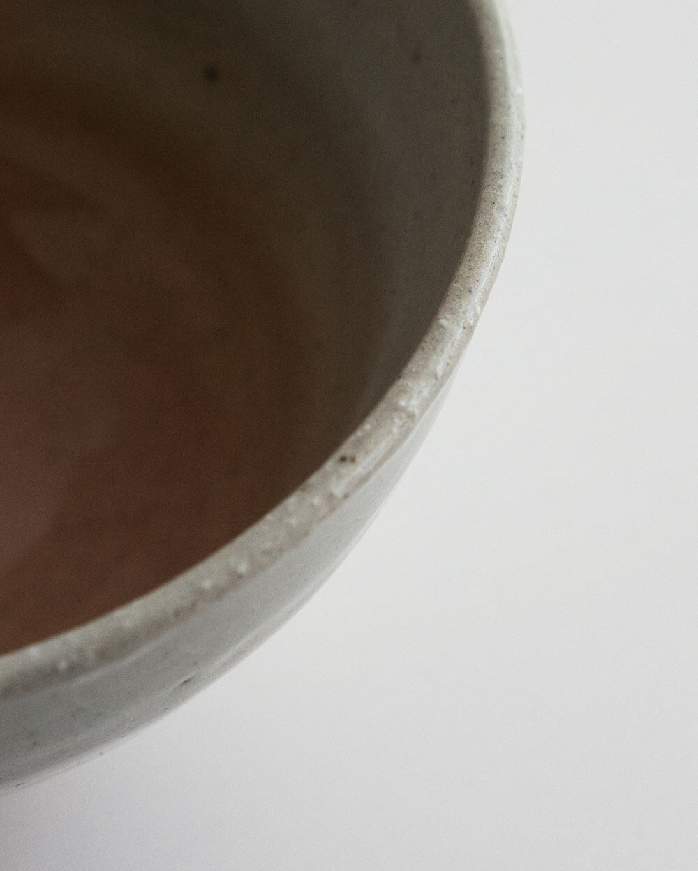 塗分茶碗 白