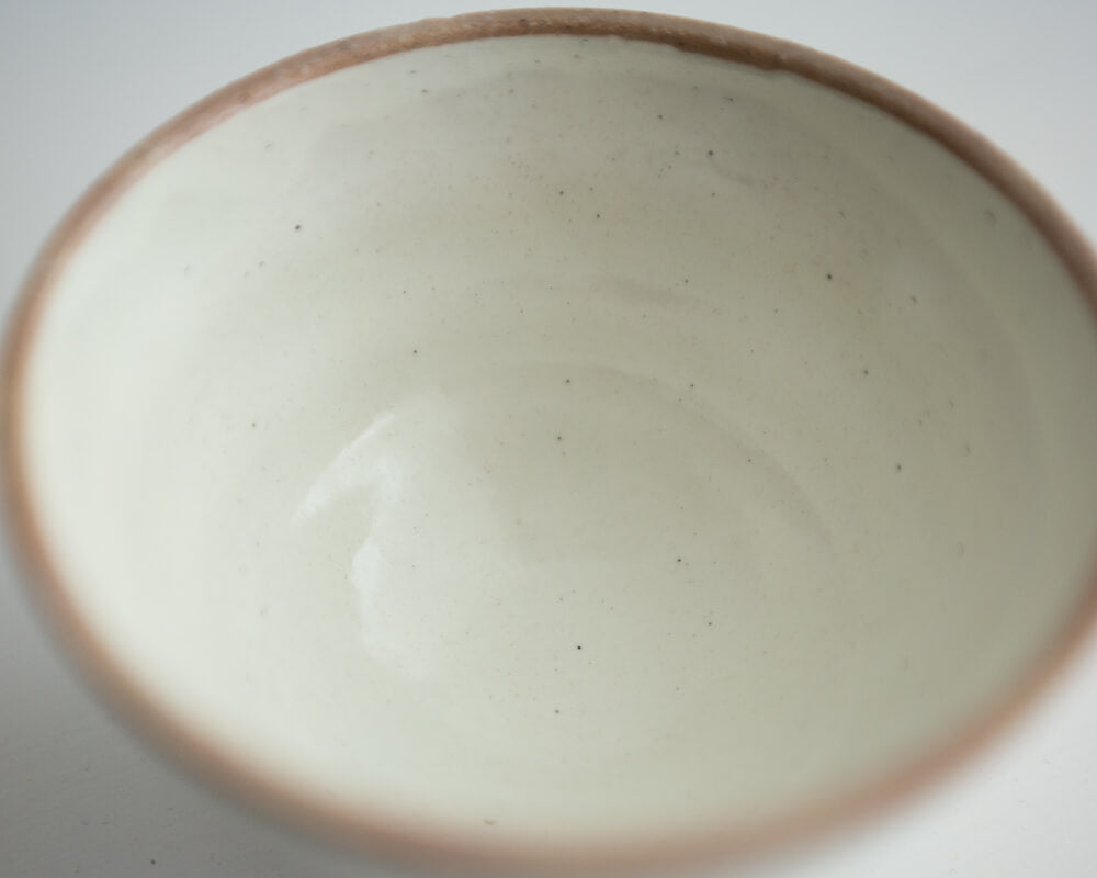 水玉茶碗 白