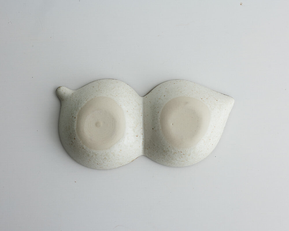 白唐津 2豆皿