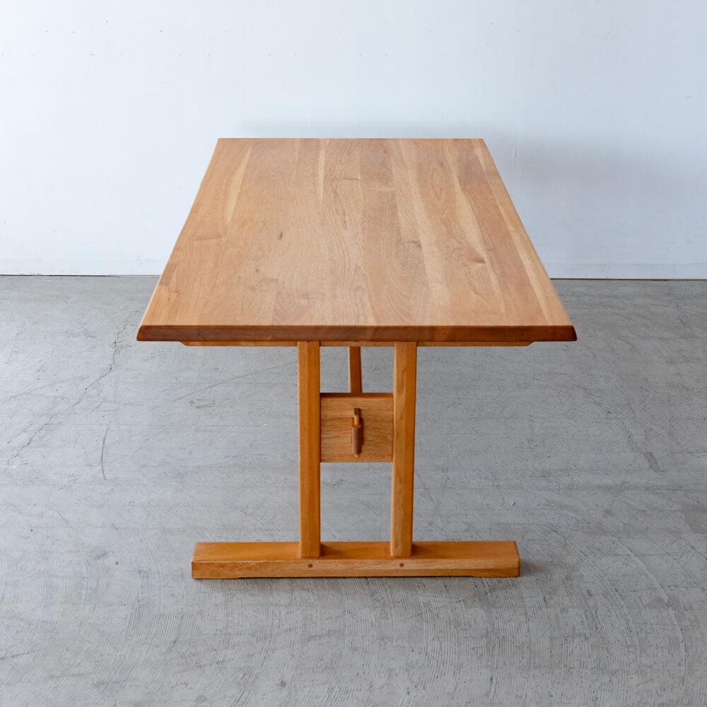 リユース品］木格子テーブル クルミ材 / オイル仕上げ