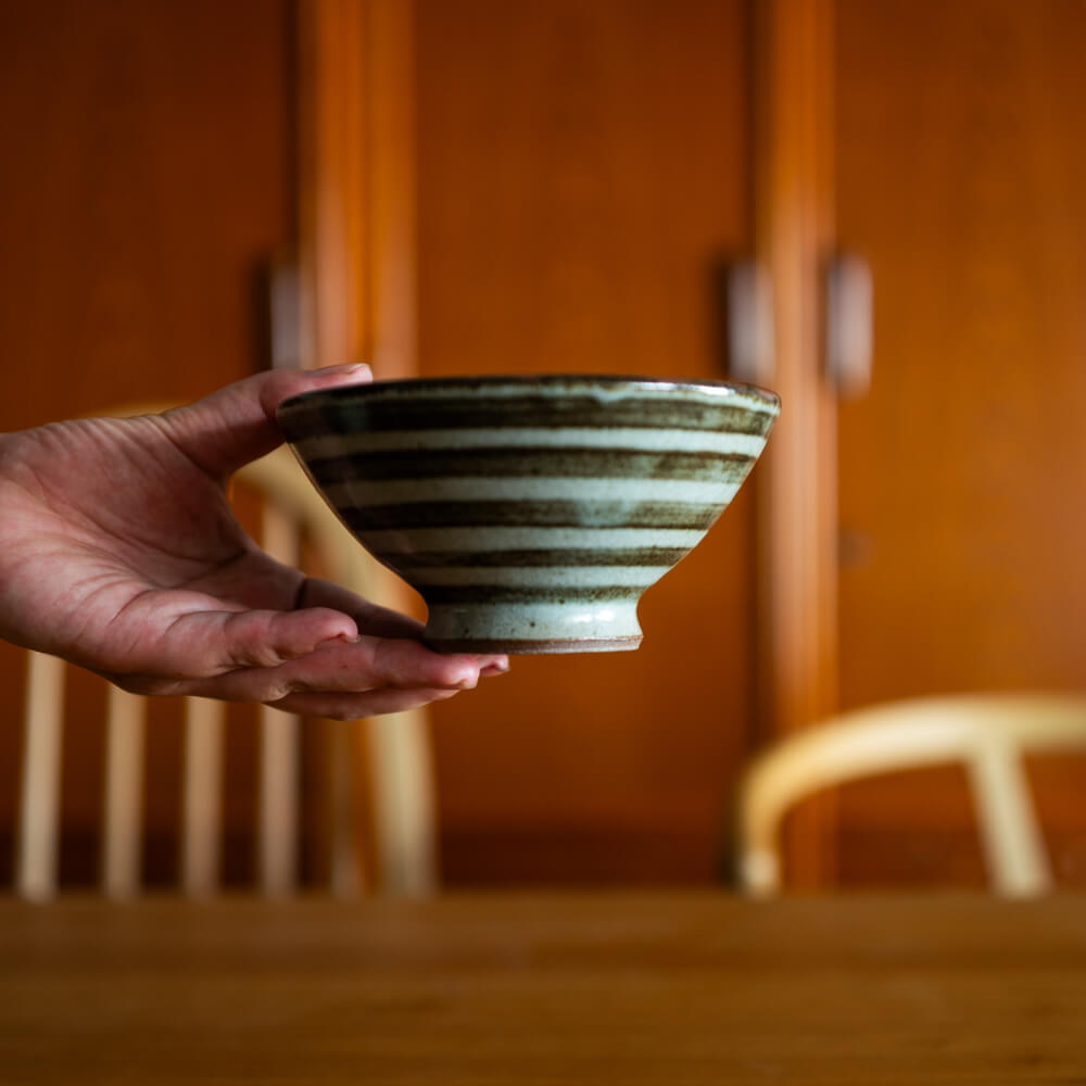 ブラウンボーダー茶碗 (大)