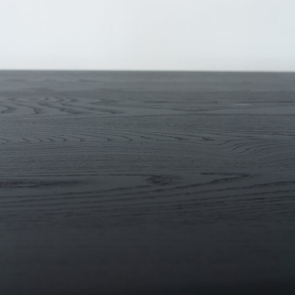 ［現品SALE］ELEGANCE ダイニングテーブル160 ホワイトアッシュ材 Black