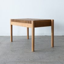 ［アップサイクル品］アッシュ材 LDダイニング3点セット カーム／テーブル130・ソファ130・左カウチ150