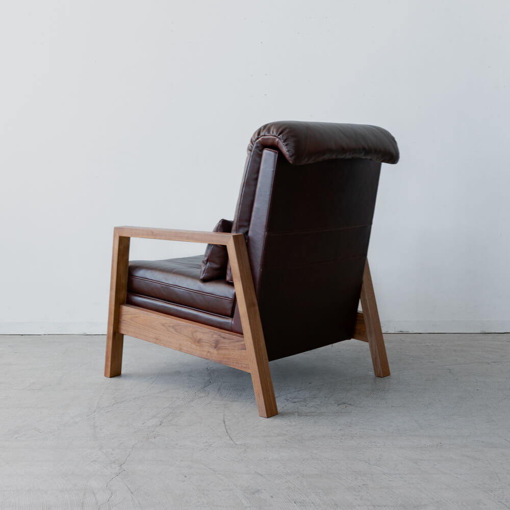 ［現品SALE］1Pソファ リリコ71 ウォールナット材 / オイル仕上げ OM革818