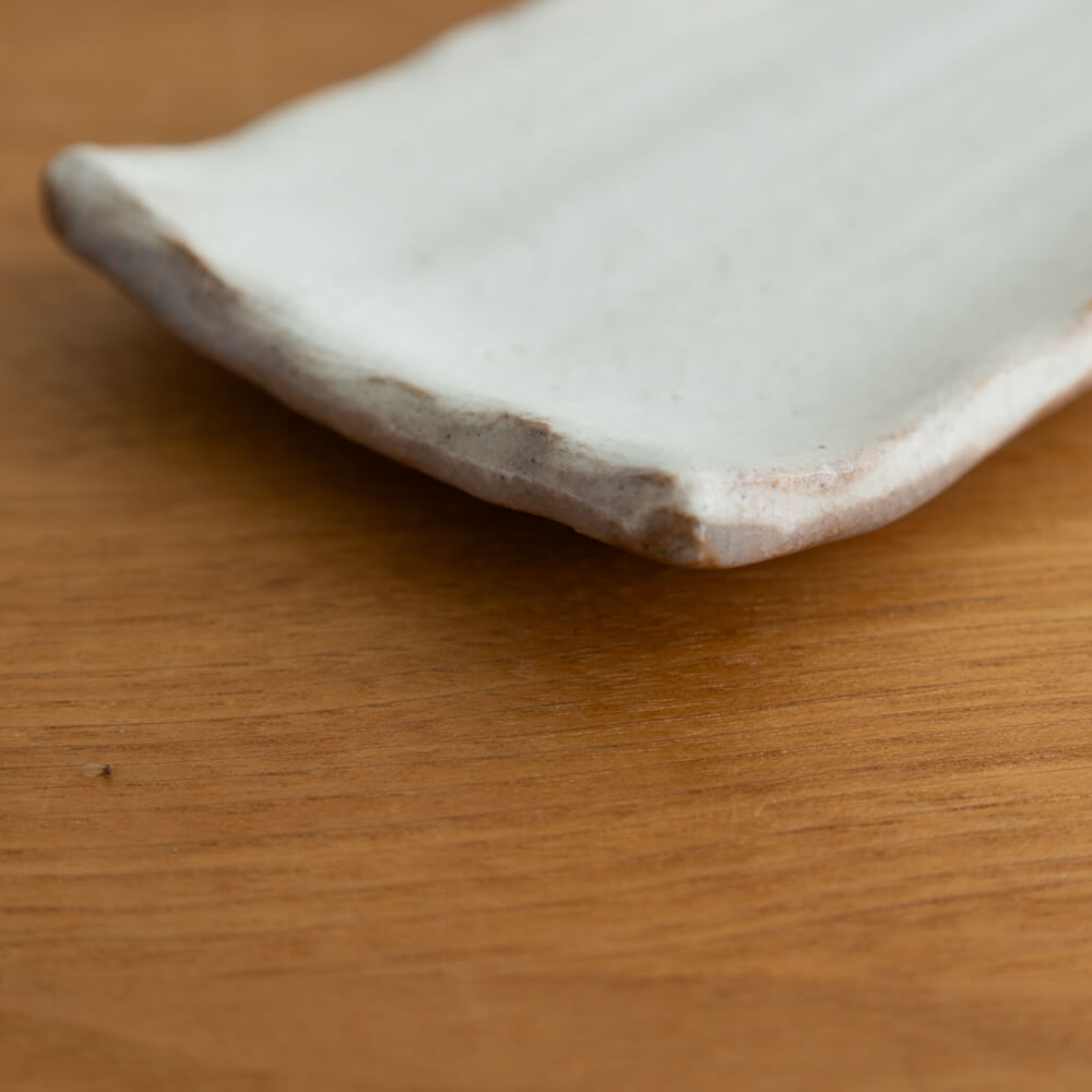 手造 土物長皿 (小) 塗分BE
