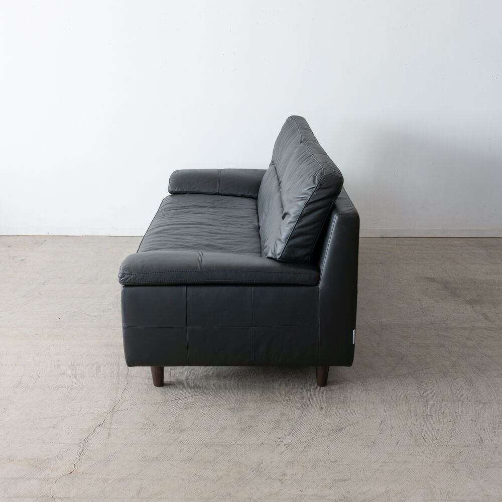 ［現品SALE］SALSA ソファ W2000 ハイバック 本革ブラック（SA）LS74102A-PD6S2-20