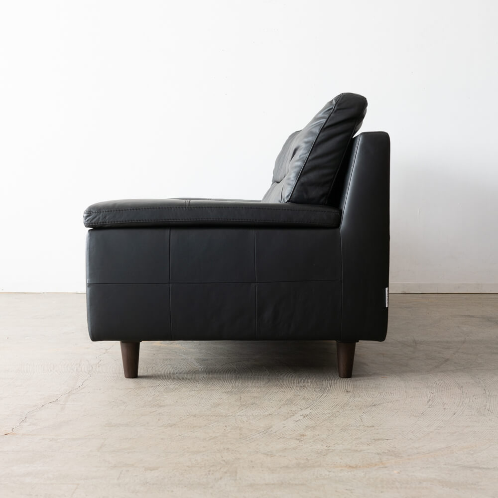 ［現品SALE］SALSA ソファ W2000 ハイバック 本革ブラック（SA）LS74102A-PD6S2-20