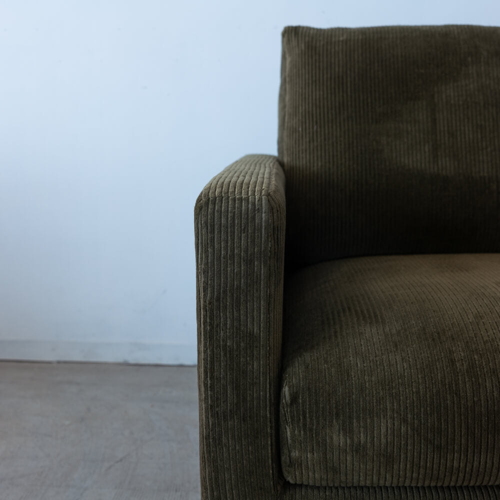 ［現品SALE］試作品 ソファ オルタナ（シリアル） 150 布ウネ カーキ