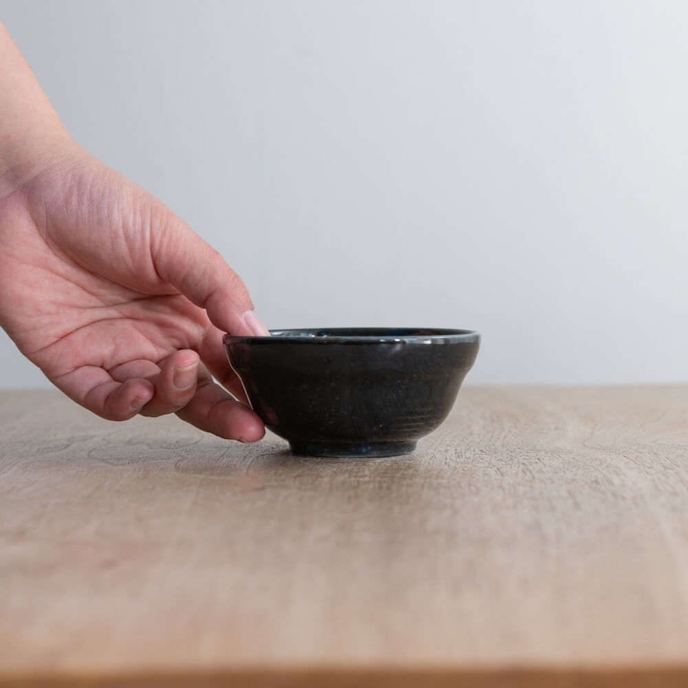 撥水十草だるま小鉢 (小) 藍