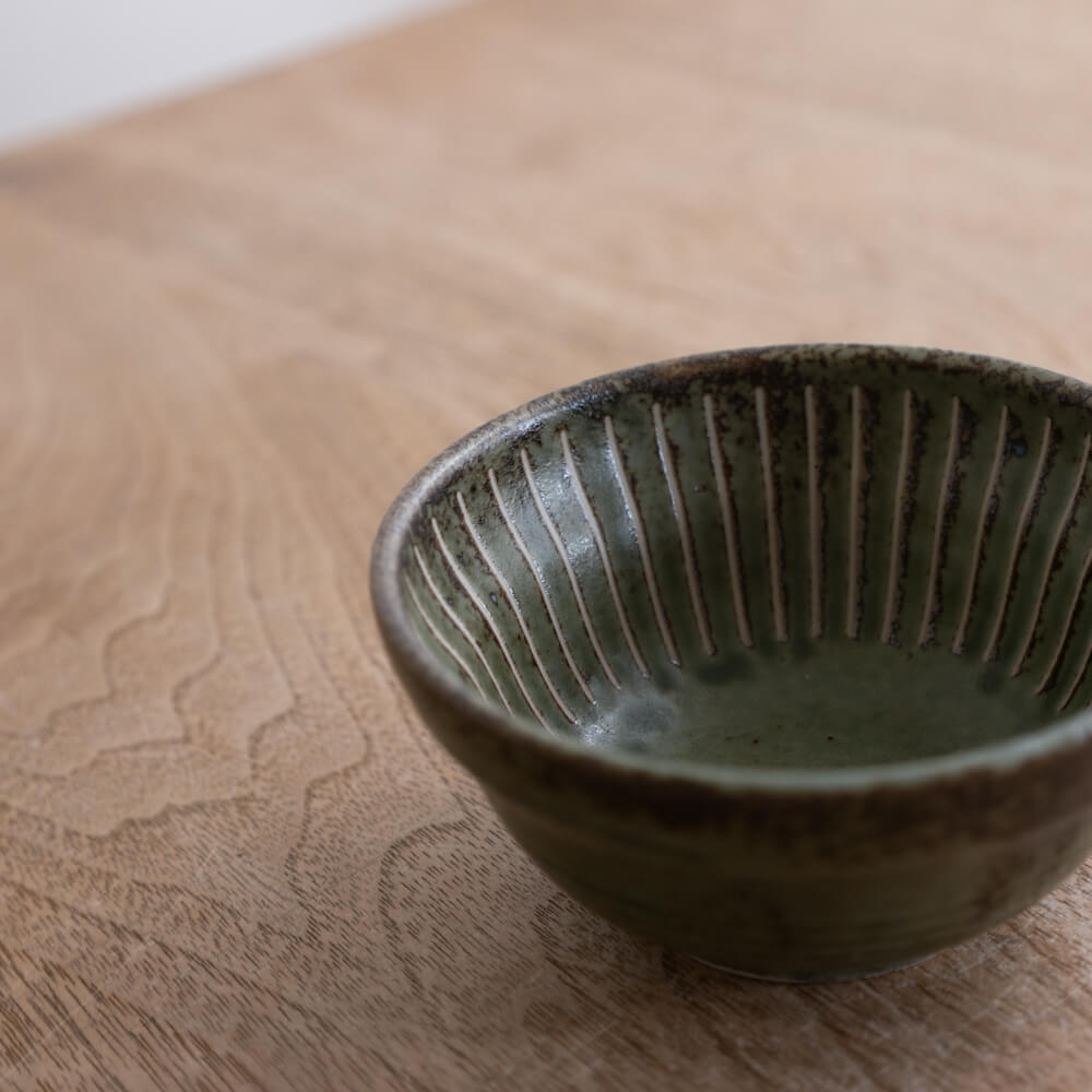 撥水十草だるま小鉢 (小) オリーブ