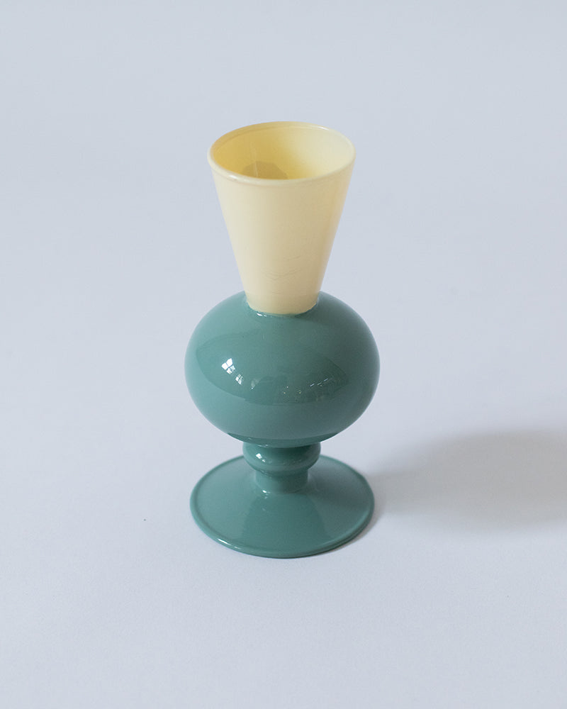 MINI VASE -TWO TONE-【Beige×Green】