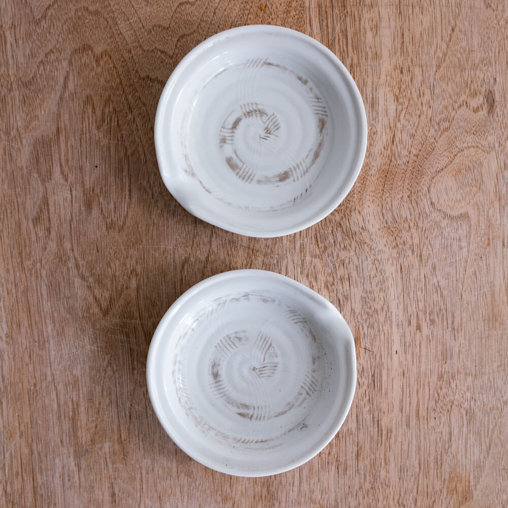 粉引うず 片口小皿
