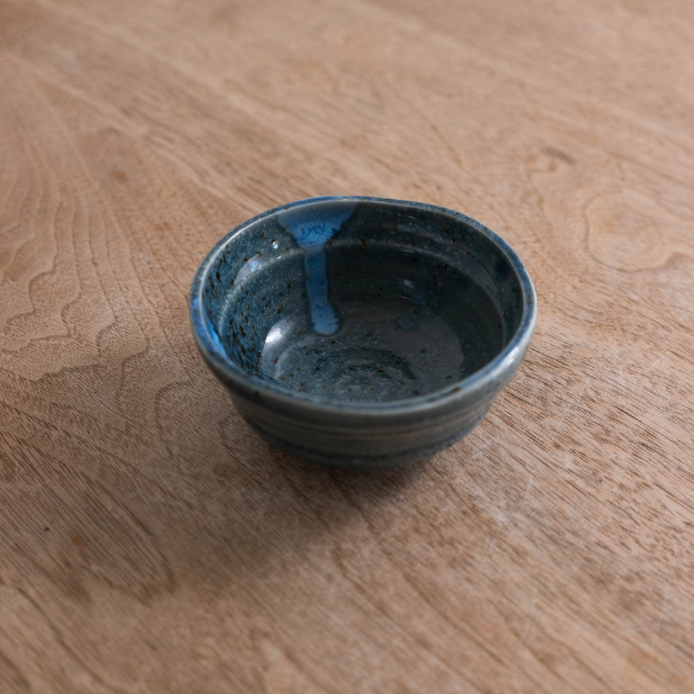 無地だるま小鉢 (小) 青