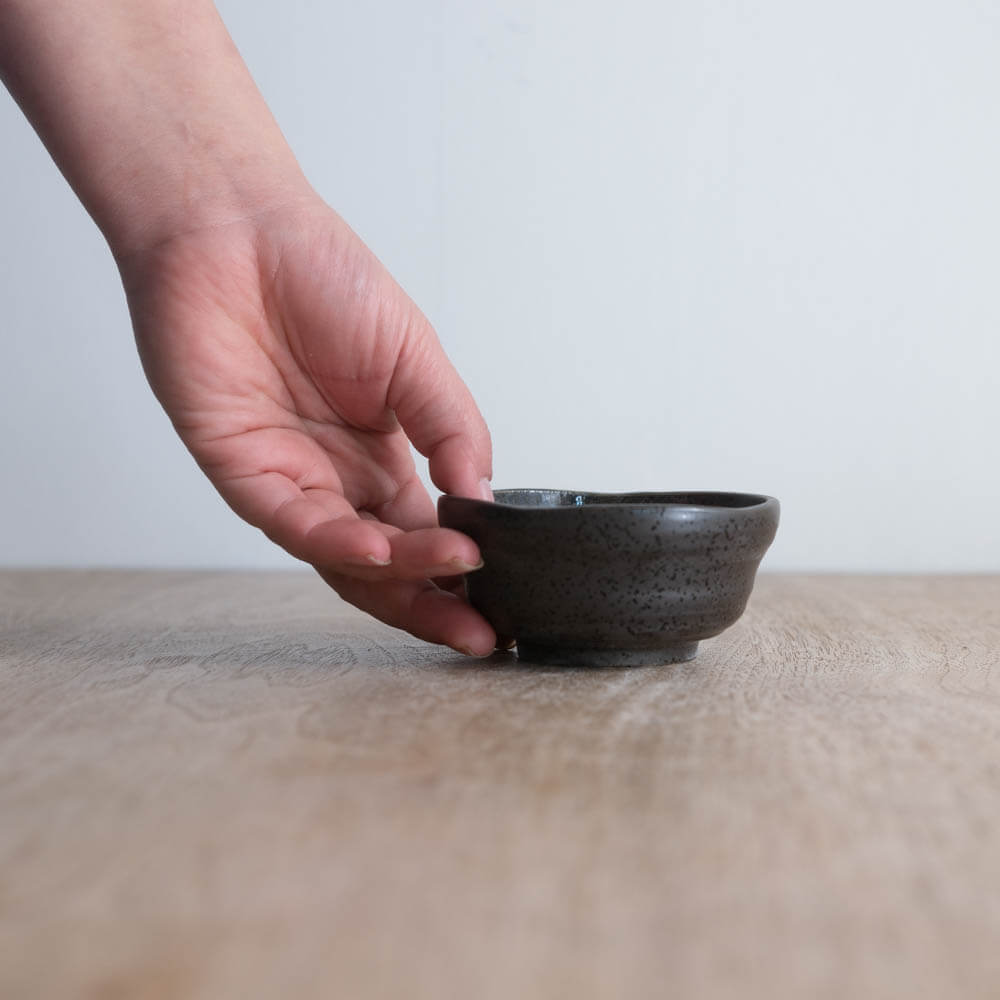 無地だるま小鉢 (小) 黒