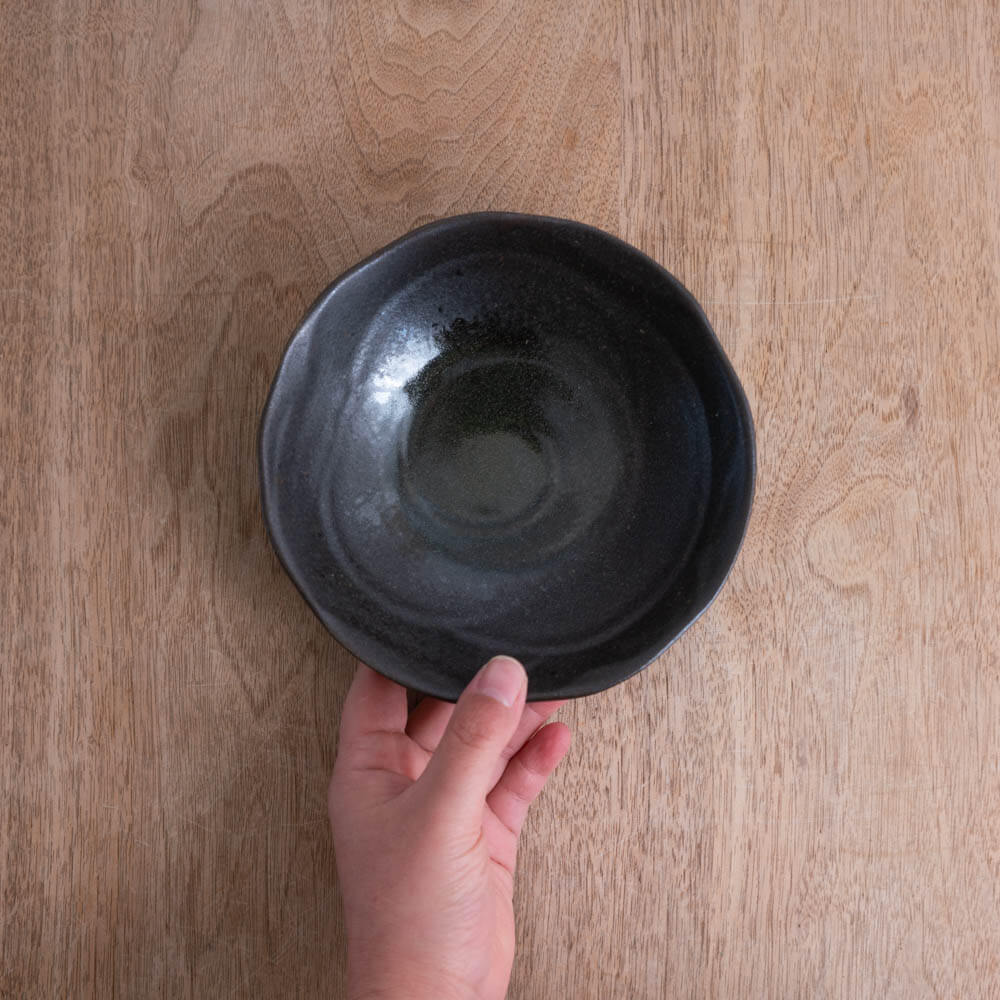 花紺黒 煮物鉢
