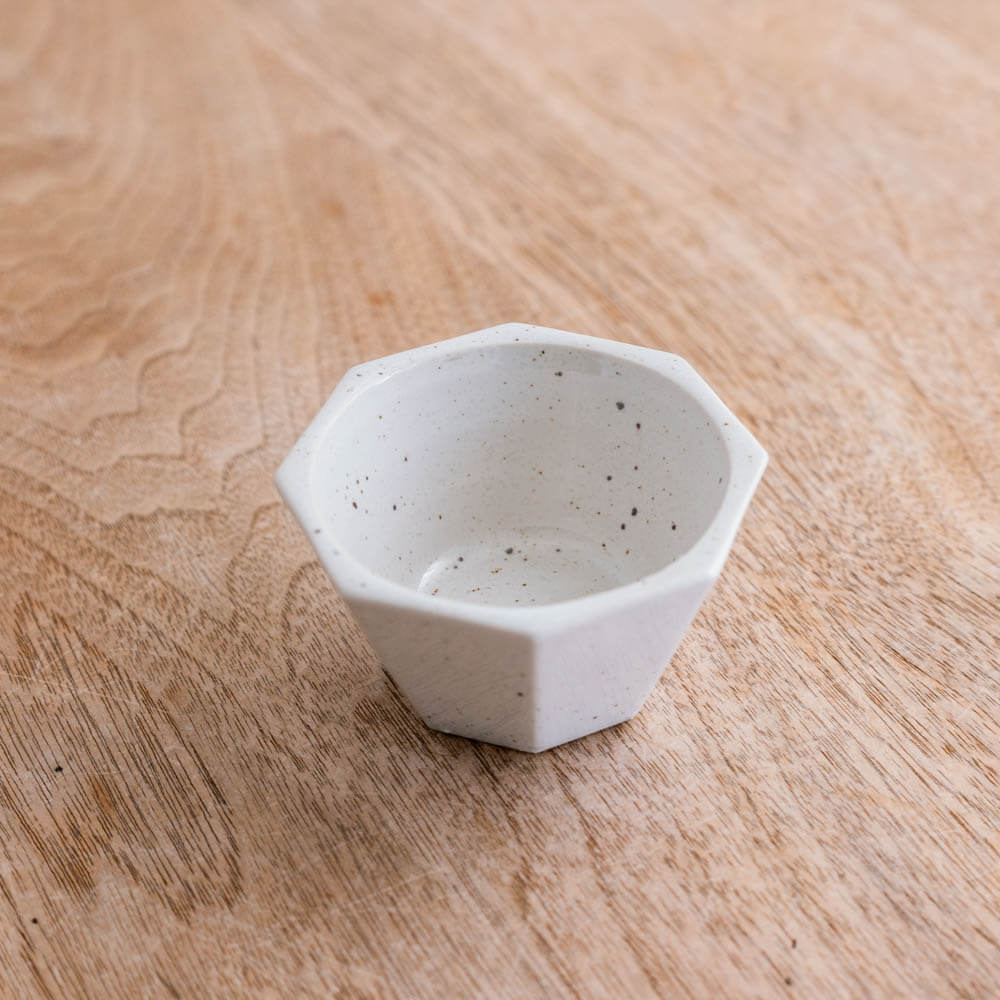 八角粉引豆鉢 (小)