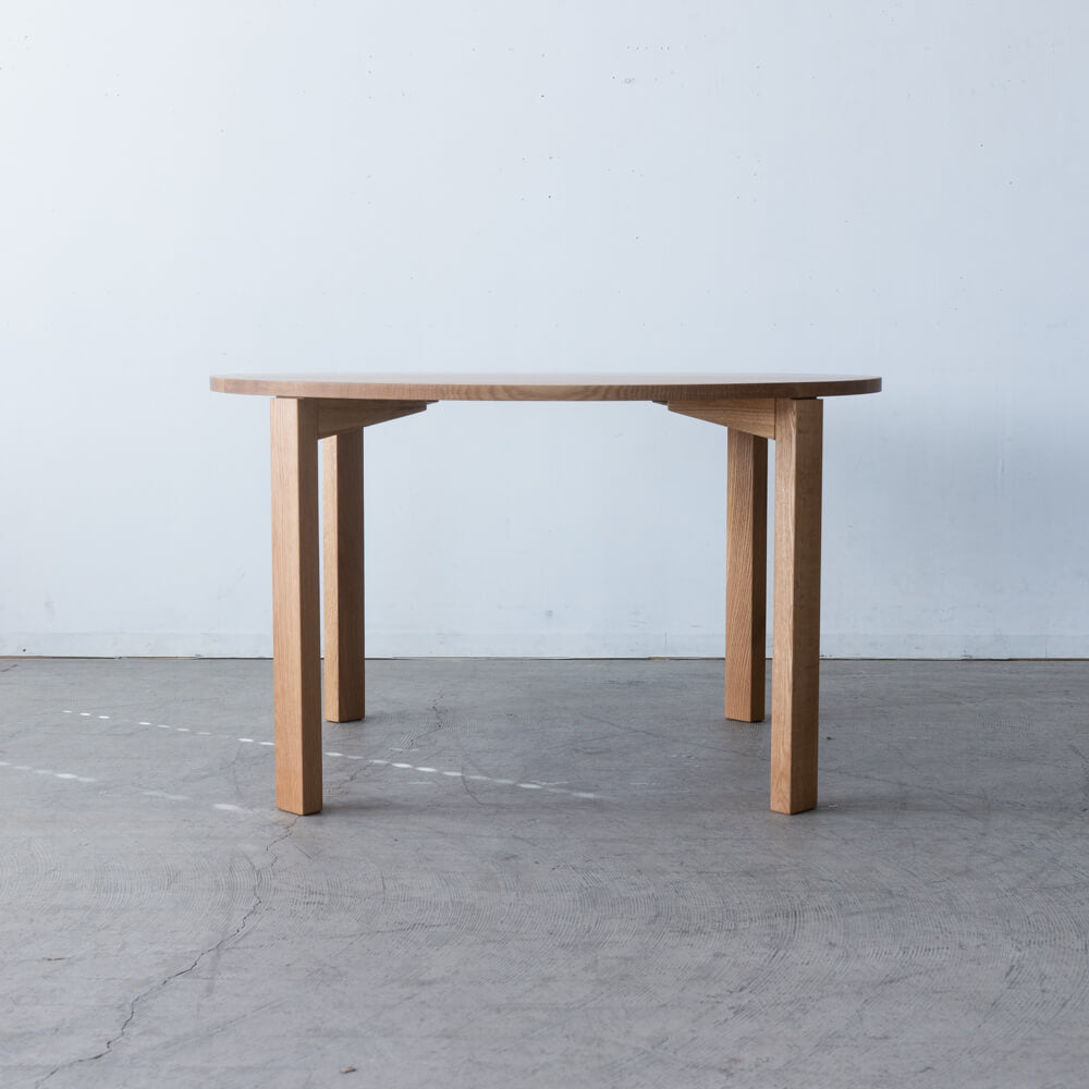 kitoki IK52 maru table W1200 4本脚 ホワイトオーク柾目 節有 / オイル
