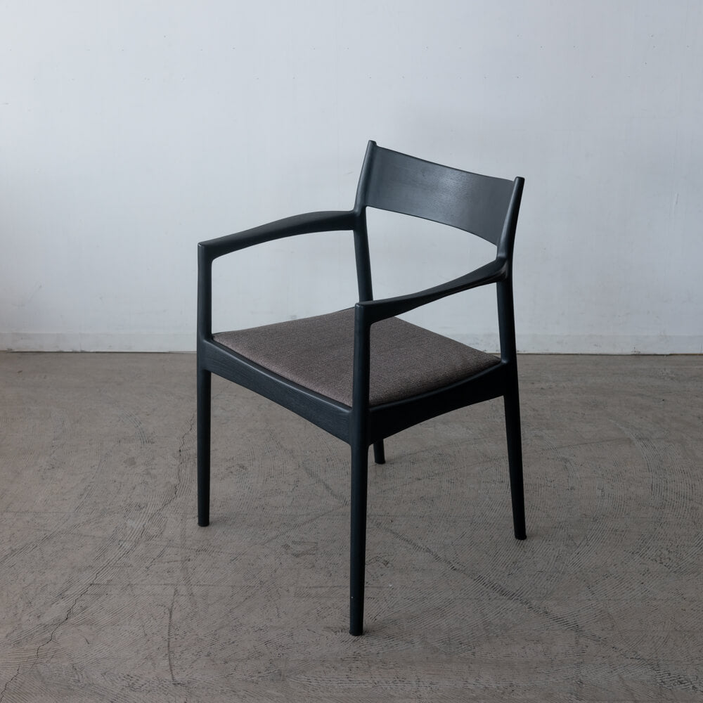 ［現品SALE］MILE_STONE アームチェア type.1 N5（布）BK