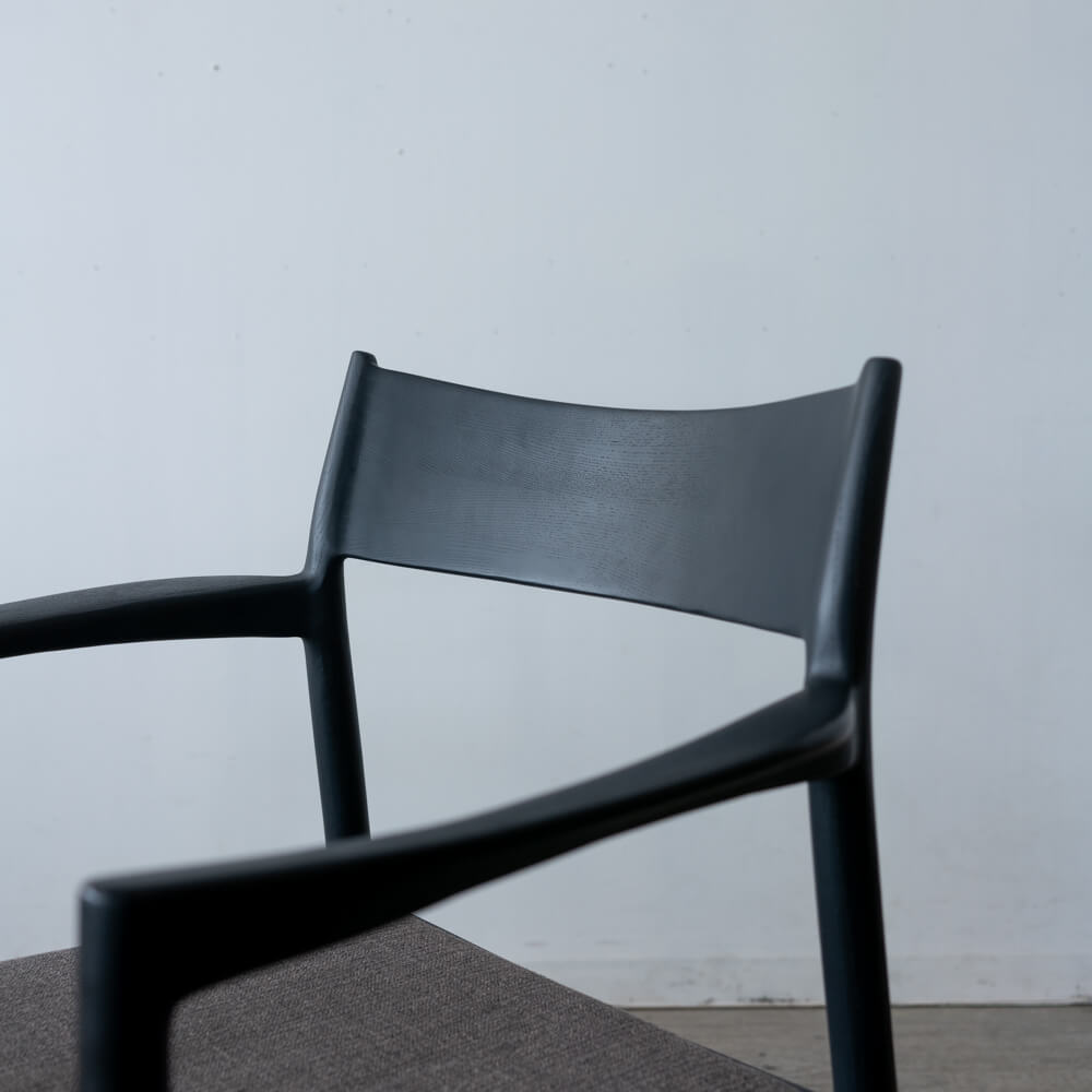 ［現品SALE］MILE_STONE アームチェア type.1 N5（布）BK