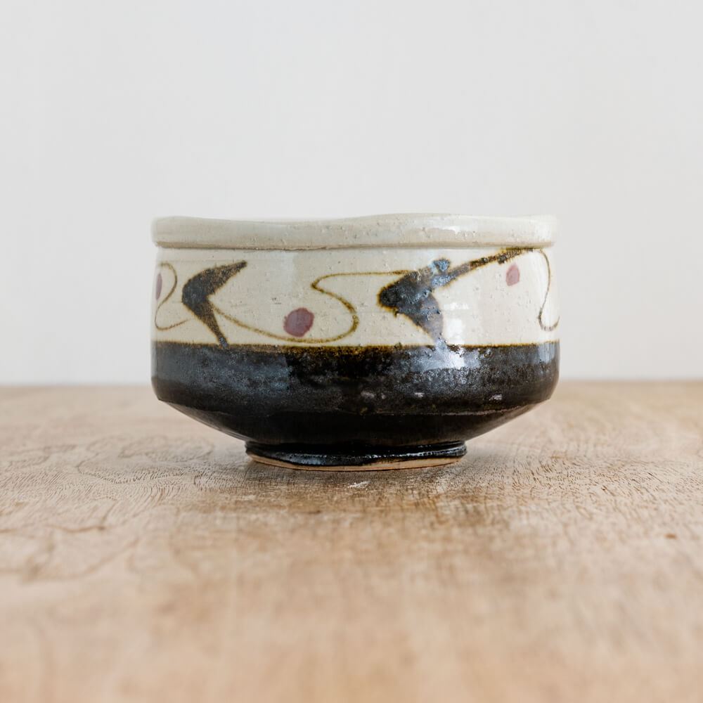 黒唐草 抹茶碗