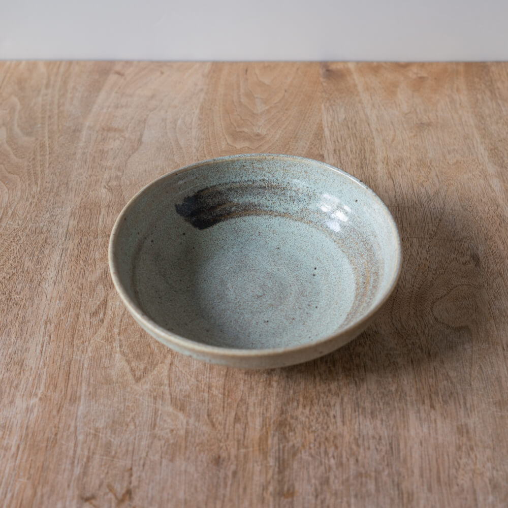 刷毛目 茶 ロクベ6寸ボール