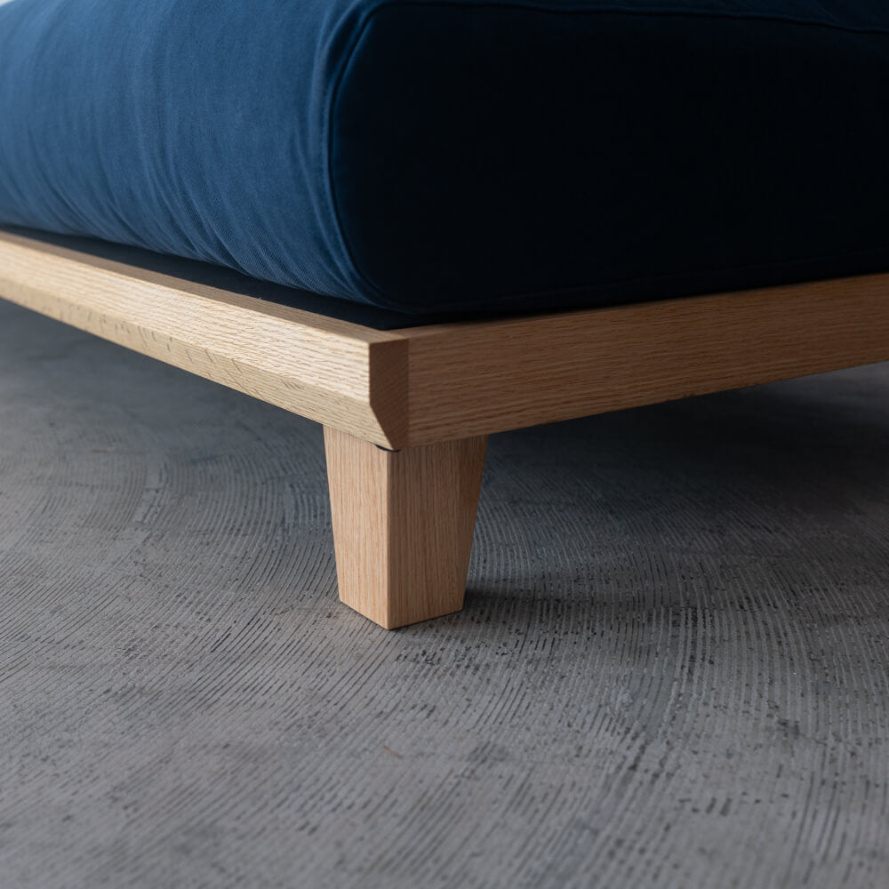 ［数量限定］シラル 3Pソファ OAK 本体：オレンジ クッション：ネイビー