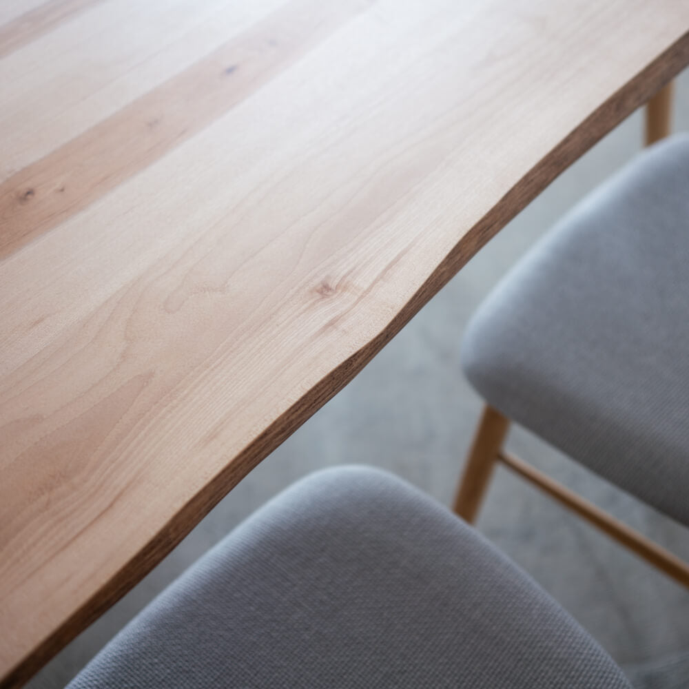 【現品SALE】国産材ダイニング5点セット moricara ミズメザクラハギテーブル 160cm＋レヴィチェア OAK グレイミスト