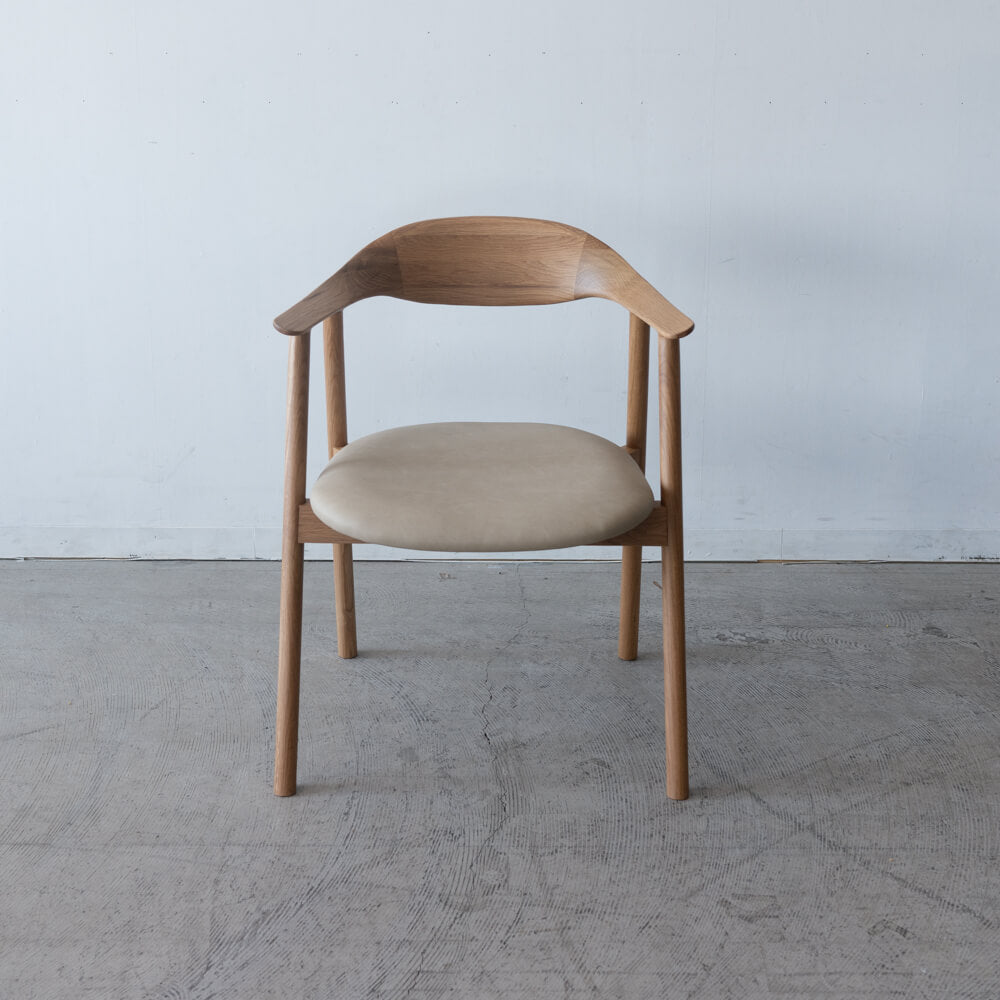 ［現品SALE］セミアームチェア ポーラ OAK
