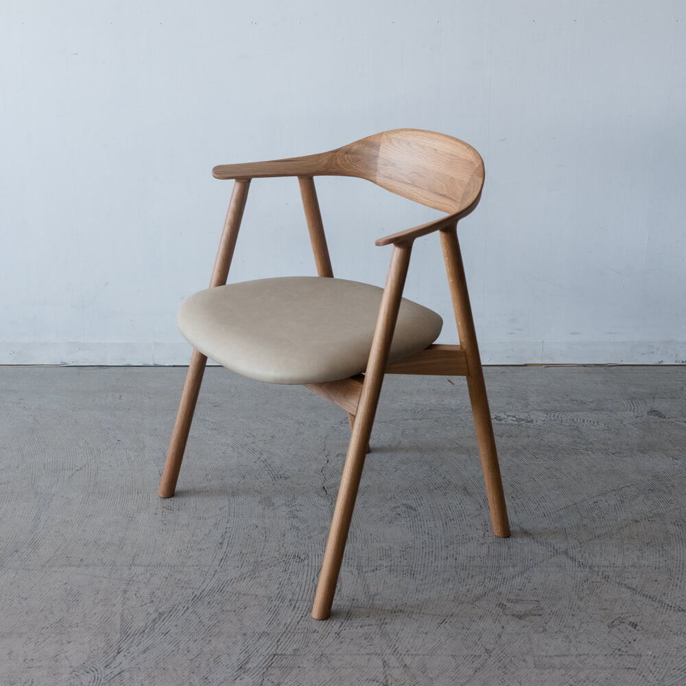 ［現品SALE］セミアームチェア ポーラ OAK