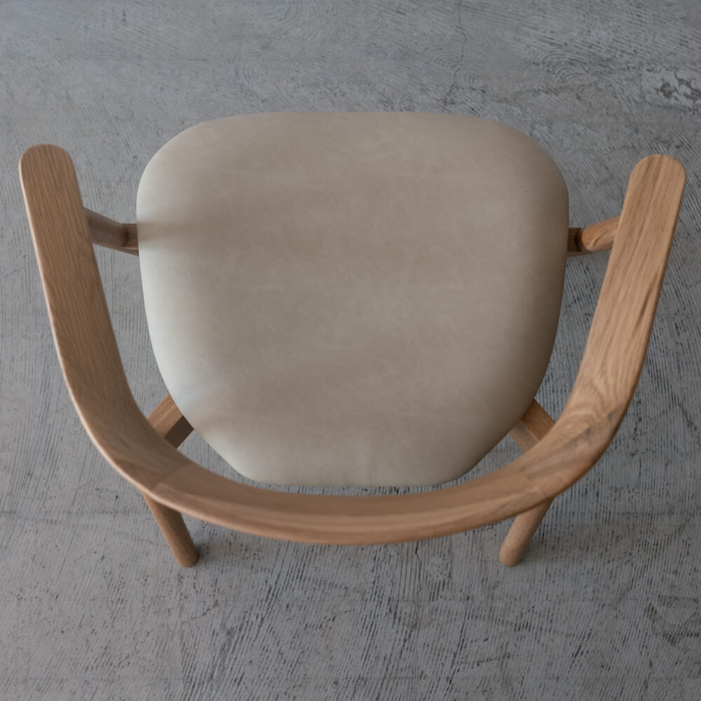 ［現品SALE］セミアームチェア ポーラ OAK