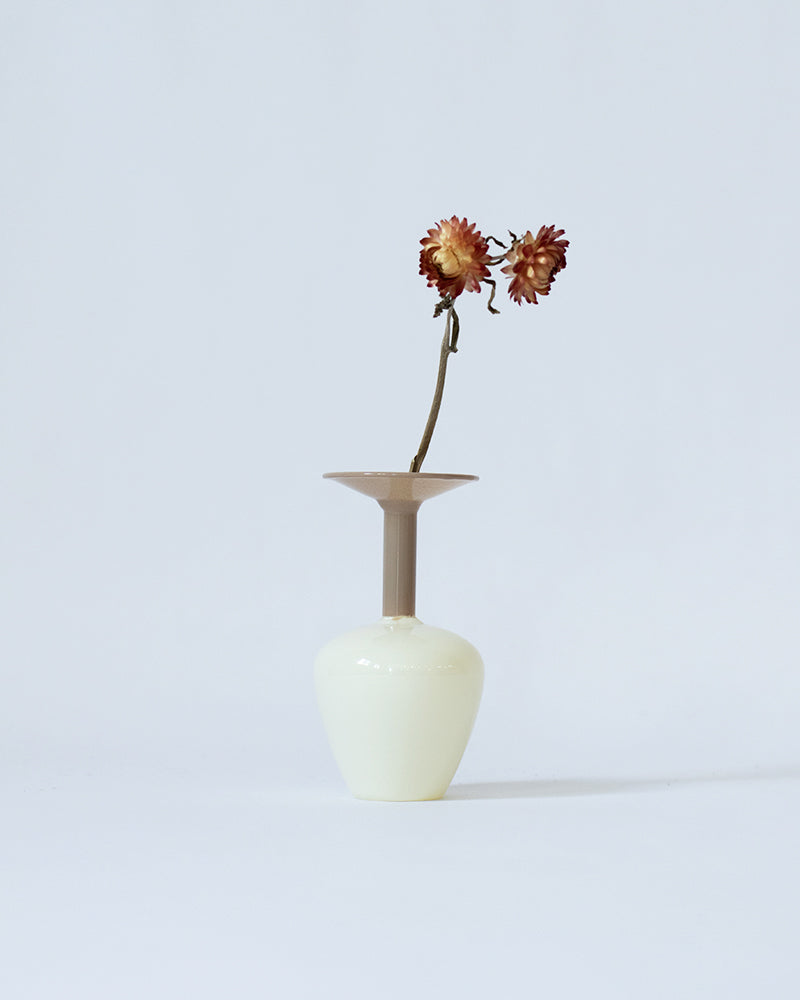 MINI VASE -TWO TONE-【Brown×Beige】