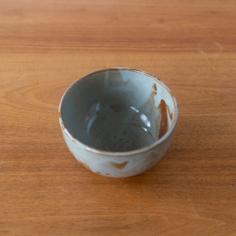 灰緑 土物どんぶり