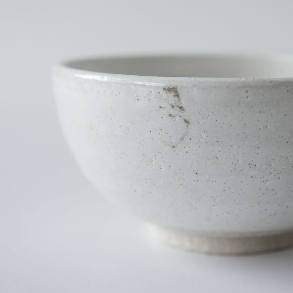  土物白釉 茶碗